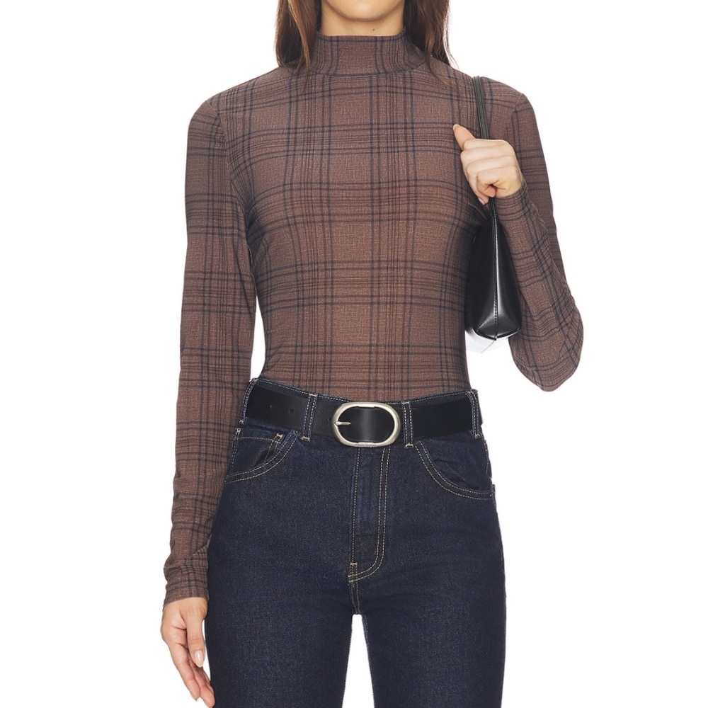 Lida Top in Brown Plaid ASTR the Label